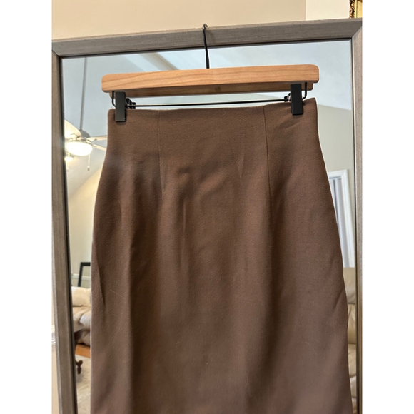 Nicole Taylor Wool Skirt, Size 4, Brown - Picture 2 of 4